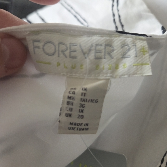 Forever 21 Black and White Striped Dress With Open Back Size 1X - Picture 7 of 7